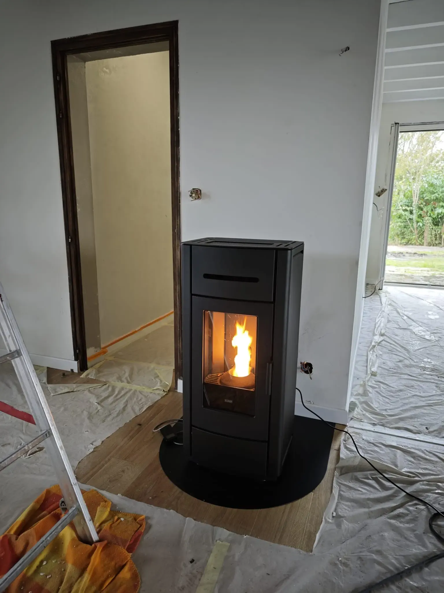 Pose d’un poêle à granulés