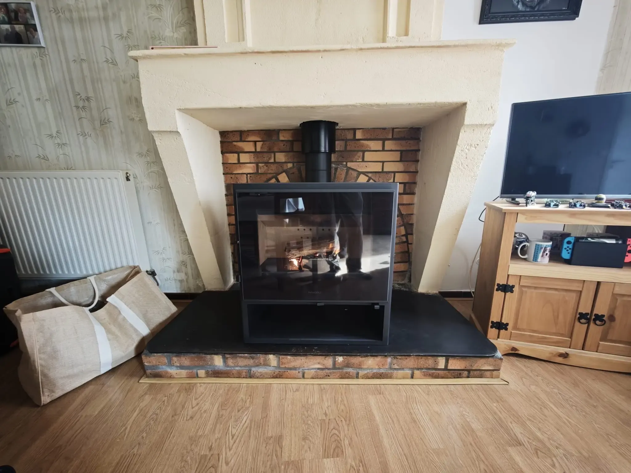 Poêle bois cheminée