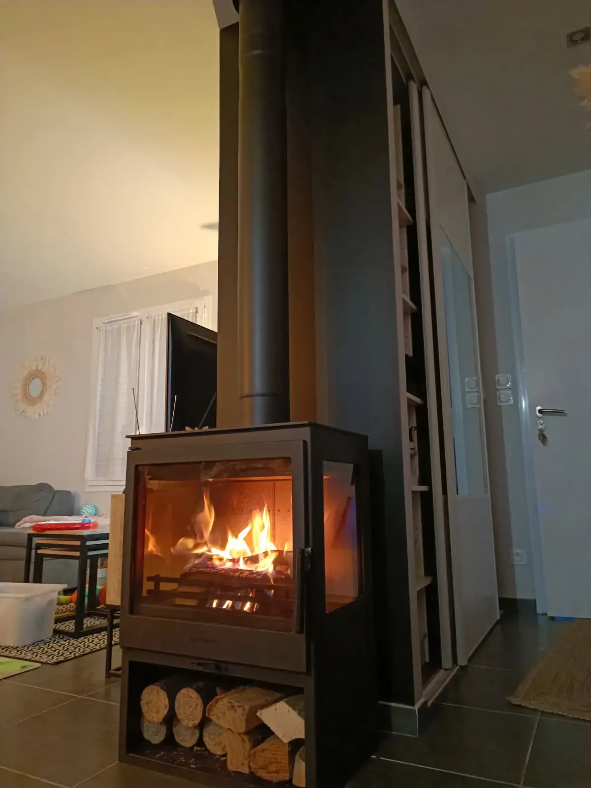 Poêle bois 3 vitres