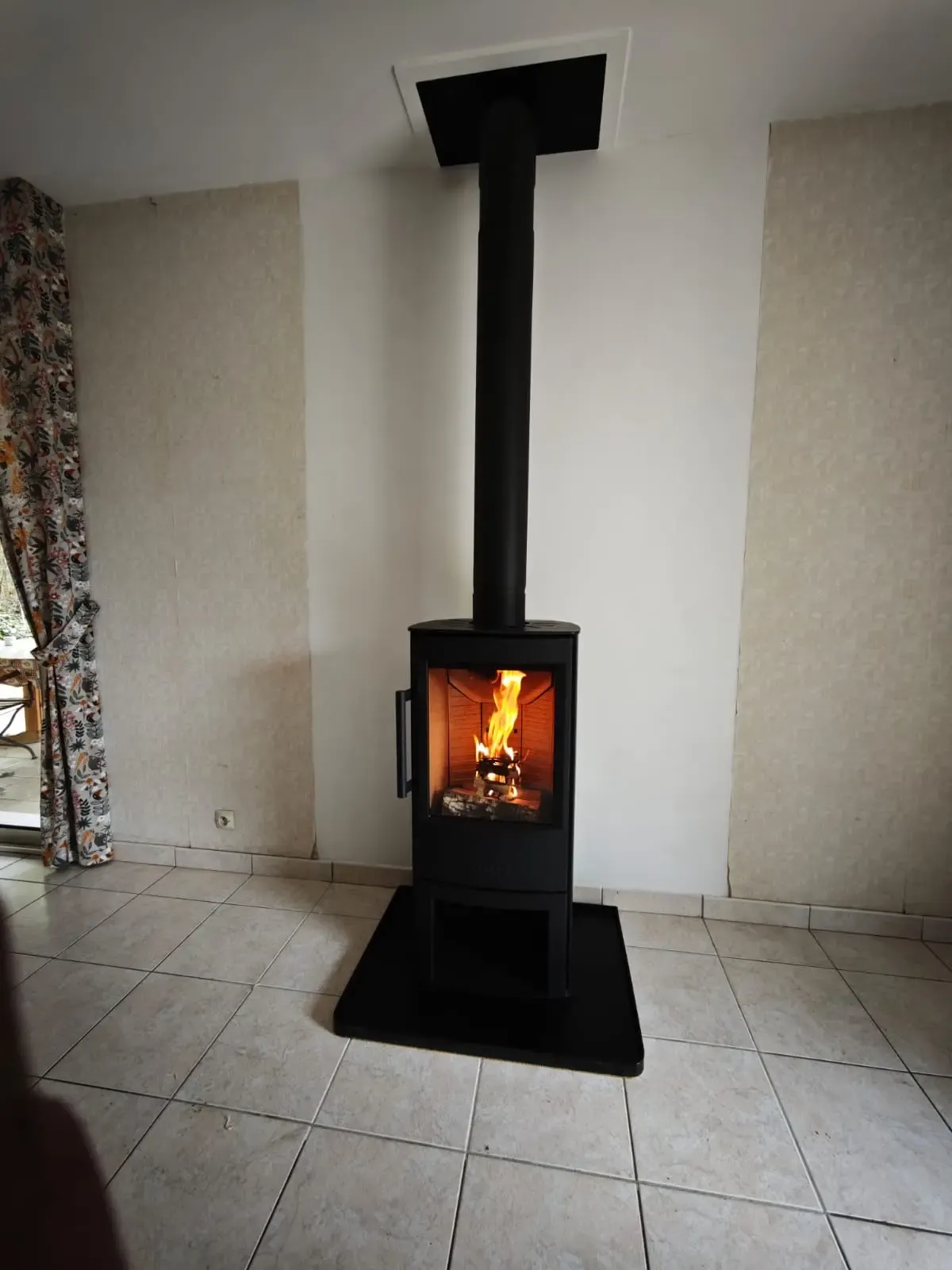 Installation d'un poêle à bois