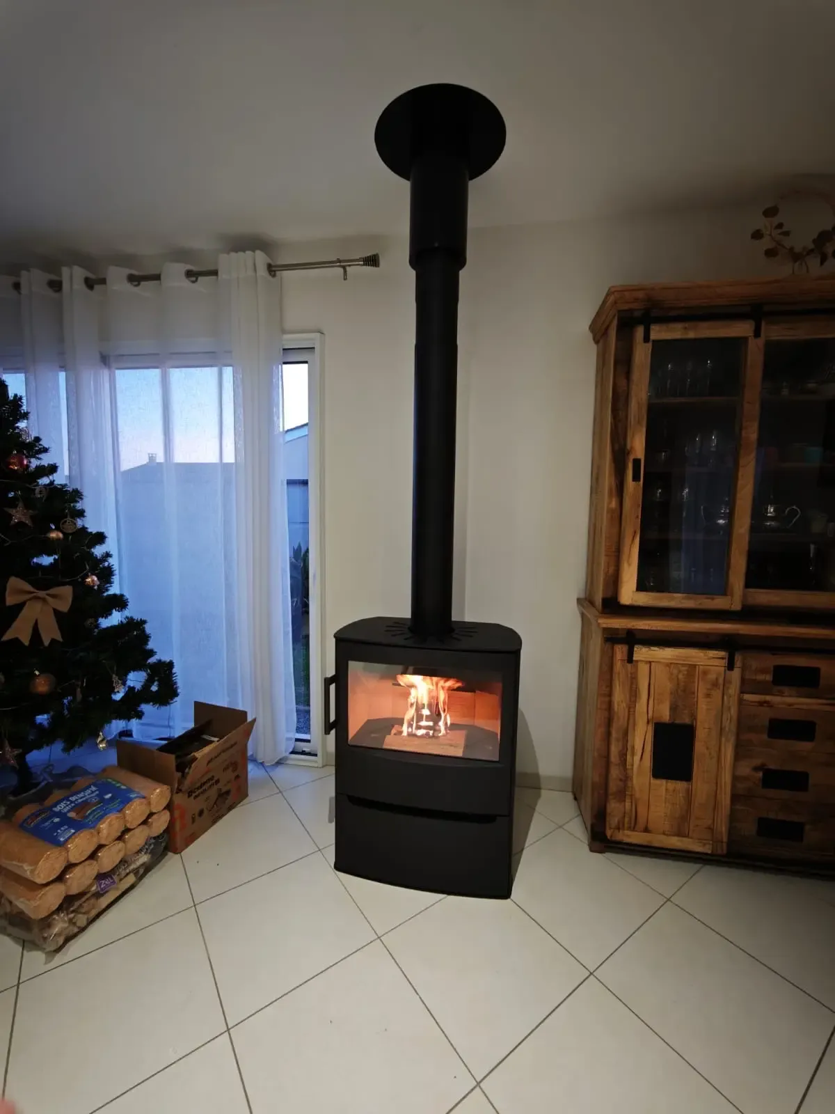 Pose d’un poêle à bois